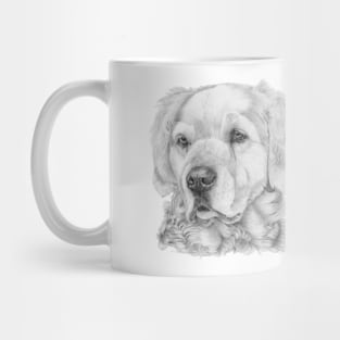 Golden retriever bw Mug